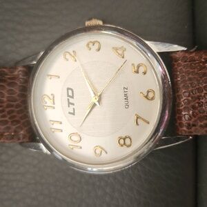 LTD Quartz Brown Leather Strap Watch